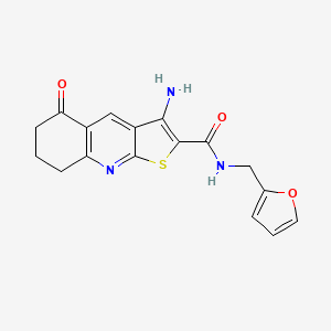 3-amino-N-(2-furylmethyl)-5-oxo-5,6,7,8-tetrahydrothieno[2,3-b]quinoline-2-carboxamide