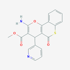molecular formula C19H14N2O4S B461151 2-氨基-5-氧代-4-(3-吡啶基)-4H,5H-噻吩并[4,3-b]吡喃-3-甲酸甲酯 CAS No. 923560-01-4
