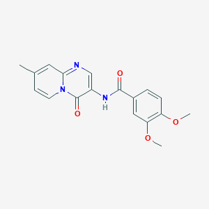 molecular formula C18H17N3O4 B4611523 3,4-dimethoxy-N-(8-methyl-4-oxo-4H-pyrido[1,2-a]pyrimidin-3-yl)benzamide 