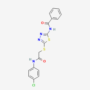 N-[5-({2-[(4-chlorophenyl)amino]-2-oxoethyl}thio)-1,3,4-thiadiazol-2-yl]benzamide