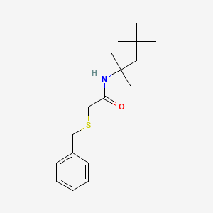 molecular formula C17H27NOS B4611537 2-(benzylthio)-N-(1,1,3,3-tetramethylbutyl)acetamide 