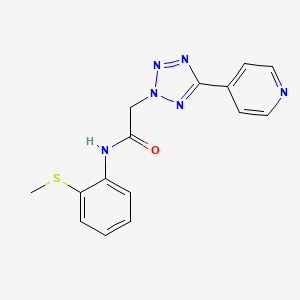 N-[2-(methylthio)phenyl]-2-[5-(4-pyridinyl)-2H-tetrazol-2-yl]acetamide