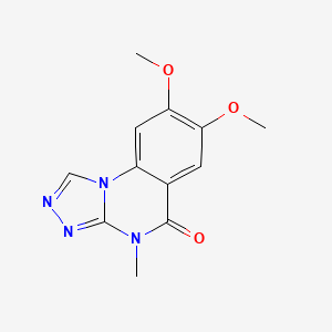 molecular formula C12H12N4O3 B4611560 7,8-dimethoxy-4-methyl[1,2,4]triazolo[4,3-a]quinazolin-5(4H)-one 