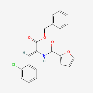 molecular formula C21H16ClNO4 B4611580 benzyl 3-(2-chlorophenyl)-2-(2-furoylamino)acrylate 