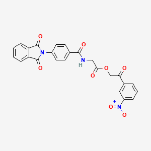 molecular formula C25H17N3O8 B4611592 2-(3-nitrophenyl)-2-oxoethyl N-[4-(1,3-dioxo-1,3-dihydro-2H-isoindol-2-yl)benzoyl]glycinate 