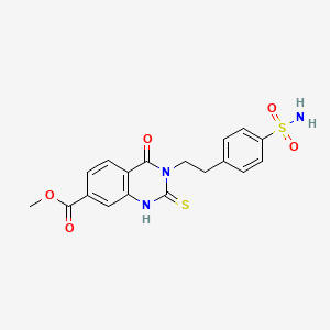 methyl 3-{2-[4-(aminosulfonyl)phenyl]ethyl}-4-oxo-2-thioxo-1,2,3,4-tetrahydro-7-quinazolinecarboxylate