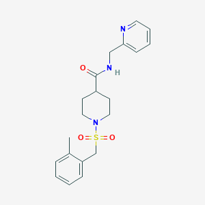 1-[(2-methylbenzyl)sulfonyl]-N-(2-pyridinylmethyl)-4-piperidinecarboxamide