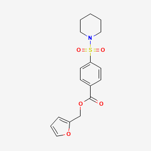 molecular formula C17H19NO5S B4611646 2-furylmethyl 4-(1-piperidinylsulfonyl)benzoate 