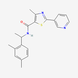 N-[1-(2,4-dimethylphenyl)ethyl]-4-methyl-2-(3-pyridinyl)-1,3-thiazole-5-carboxamide