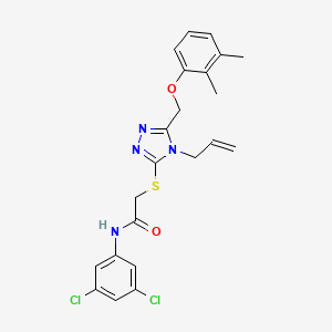 molecular formula C22H22Cl2N4O2S B4611662 2-({4-allyl-5-[(2,3-dimethylphenoxy)methyl]-4H-1,2,4-triazol-3-yl}thio)-N-(3,5-dichlorophenyl)acetamide 