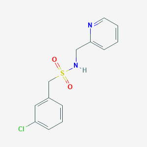 molecular formula C13H13ClN2O2S B4611674 1-(3-氯苯基)-N-(2-吡啶基甲基)甲磺酰胺 