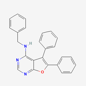 molecular formula C25H19N3O B4611719 N-benzyl-5,6-diphenylfuro[2,3-d]pyrimidin-4-amine 