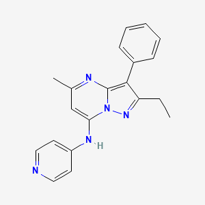 2-ethyl-5-methyl-3-phenyl-N-4-pyridinylpyrazolo[1,5-a]pyrimidin-7-amine