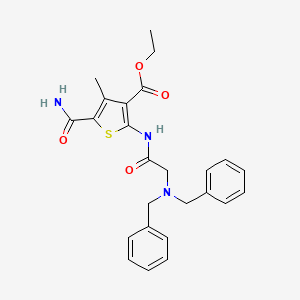 molecular formula C25H27N3O4S B4611754 5-(氨基羰基)-2-[(N,N-二苄基甘氨酰)氨基]-4-甲基-3-噻吩甲酸乙酯 