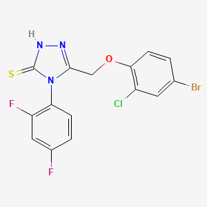 5-[(4-bromo-2-chlorophenoxy)methyl]-4-(2,4-difluorophenyl)-4H-1,2,4-triazole-3-thiol