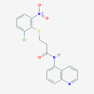 3-[(2-Chloro-6-nitrophenyl)sulfanyl]-N~1~-(5-quinolyl)propanamide