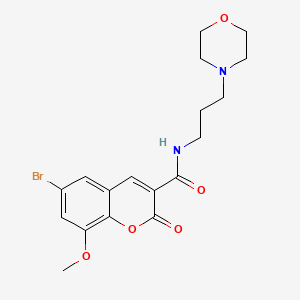 molecular formula C18H21BrN2O5 B4611822 6-溴-8-甲氧基-N-[3-(4-吗啉基)丙基]-2-氧代-2H-色烯-3-甲酰胺 