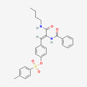 molecular formula C27H28N2O5S B4611826 4-[2-(benzoylamino)-3-(butylamino)-3-oxo-1-propen-1-yl]phenyl 4-methylbenzenesulfonate 