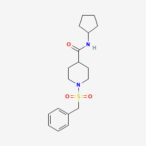 molecular formula C18H26N2O3S B4611834 1-(benzylsulfonyl)-N-cyclopentyl-4-piperidinecarboxamide 