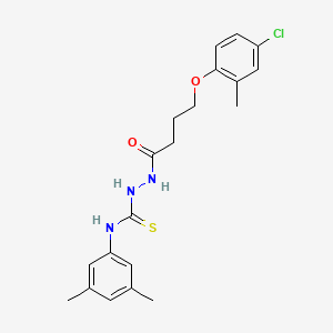 molecular formula C20H24ClN3O2S B4611838 2-[4-(4-chloro-2-methylphenoxy)butanoyl]-N-(3,5-dimethylphenyl)hydrazinecarbothioamide 