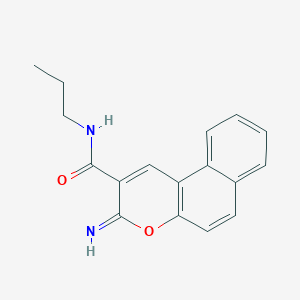 molecular formula C17H16N2O2 B4611876 3-亚氨基-N-丙基-3H-苯并[f]色烯-2-甲酰胺 