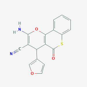 2-amino-4-(3-furyl)-5-oxo-4H,5H-thiochromeno[4,3-b]pyran-3-carbonitrile