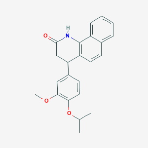 molecular formula C23H23NO3 B4611893 4-(4-isopropoxy-3-methoxyphenyl)-3,4-dihydrobenzo[h]quinolin-2(1H)-one 