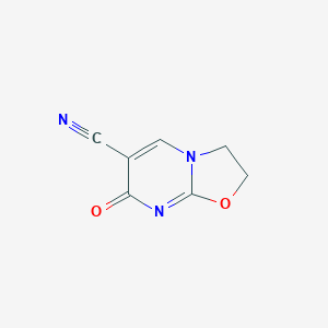 molecular formula C7H5N3O2 B046119 7-氧代-2,3-二氢-7H-[1,3]恶唑并[3,2-a]嘧啶-6-腈 CAS No. 118801-89-1