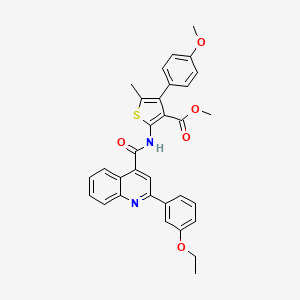 methyl 2-({[2-(3-ethoxyphenyl)-4-quinolinyl]carbonyl}amino)-4-(4-methoxyphenyl)-5-methyl-3-thiophenecarboxylate