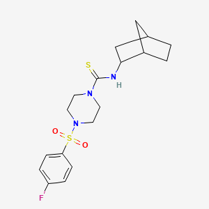 N-bicyclo[2.2.1]hept-2-yl-4-[(4-fluorophenyl)sulfonyl]-1-piperazinecarbothioamide