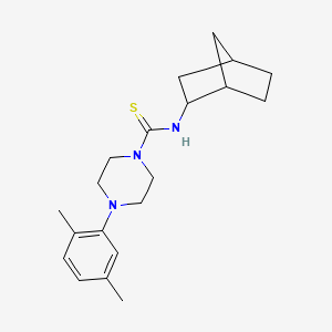 molecular formula C20H29N3S B4611926 N-双环[2.2.1]庚-2-基-4-(2,5-二甲苯基)-1-哌嗪甲硫酰胺 