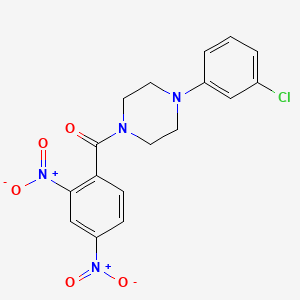 1-(3-chlorophenyl)-4-(2,4-dinitrobenzoyl)piperazine