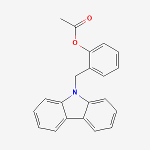 molecular formula C21H17NO2 B4611967 2-(9H-咔唑-9-基甲基)苯基乙酸酯 