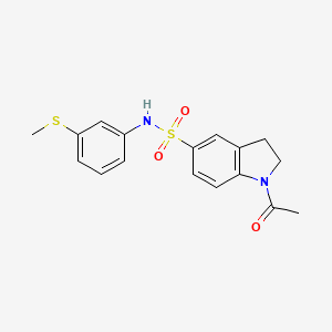 molecular formula C17H18N2O3S2 B4611968 1-acetyl-N-[3-(methylthio)phenyl]-5-indolinesulfonamide 