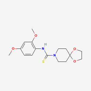 molecular formula C16H22N2O4S B4611972 N-(2,4-二甲氧基苯基)-1,4-二氧杂-8-氮杂螺[4.5]癸烷-8-硫代氨基甲酰胺 