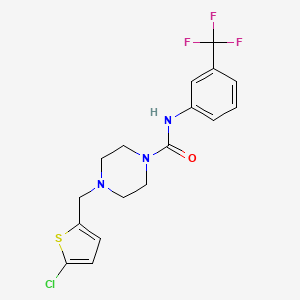 4-[(5-chloro-2-thienyl)methyl]-N-[3-(trifluoromethyl)phenyl]-1-piperazinecarboxamide