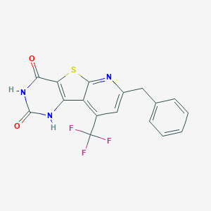 7-Benzyl-9-(trifluoromethyl)pyrido[3',2':4,5]thieno[3,2-d]pyrimidine-2,4-diol