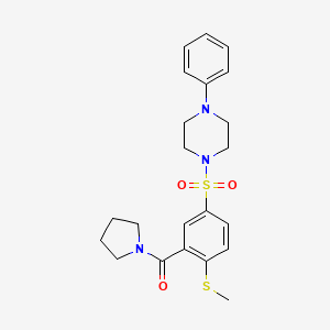 1-{[4-(methylthio)-3-(1-pyrrolidinylcarbonyl)phenyl]sulfonyl}-4-phenylpiperazine