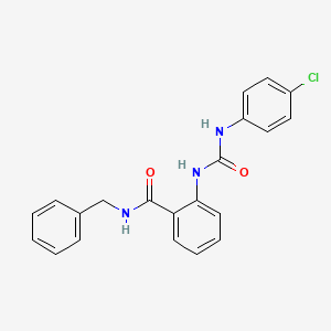 molecular formula C21H18ClN3O2 B4612023 N-苄基-2-({[(4-氯苯基)氨基]羰基}氨基)苯甲酰胺 