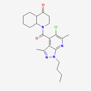 1-[(1-butyl-5-chloro-3,6-dimethyl-1H-pyrazolo[3,4-b]pyridin-4-yl)carbonyl]octahydro-4(1H)-quinolinone