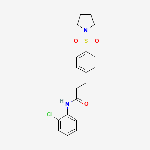 N-(2-chlorophenyl)-3-[4-(1-pyrrolidinylsulfonyl)phenyl]propanamide