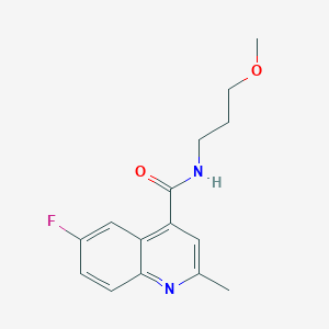 molecular formula C15H17FN2O2 B4612051 6-fluoro-N-(3-methoxypropyl)-2-methyl-4-quinolinecarboxamide 