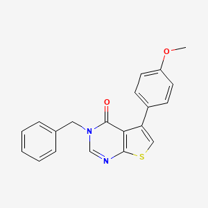 molecular formula C20H16N2O2S B4612055 3-苄基-5-(4-甲氧基苯基)噻吩并[2,3-d]嘧啶-4(3H)-酮 