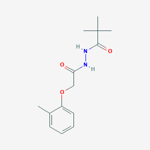 molecular formula C14H20N2O3 B4612065 2,2-dimethyl-N'-[(2-methylphenoxy)acetyl]propanohydrazide CAS No. 5618-83-7