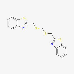 molecular formula C17H14N2S4 B4612072 2,2'-[methylenebis(thiomethylene)]bis-1,3-benzothiazole 