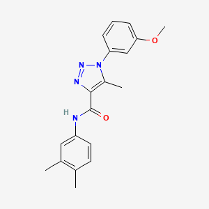 molecular formula C19H20N4O2 B4612080 N-(3,4-二甲苯基)-1-(3-甲氧基苯基)-5-甲基-1H-1,2,3-三唑-4-甲酰胺 