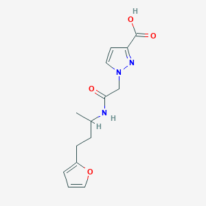 1-(2-{[3-(2-furyl)-1-methylpropyl]amino}-2-oxoethyl)-1H-pyrazole-3-carboxylic acid