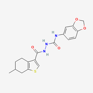 N-1,3-benzodioxol-5-yl-2-[(6-methyl-4,5,6,7-tetrahydro-1-benzothien-3-yl)carbonyl]hydrazinecarboxamide