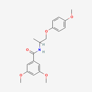 molecular formula C19H23NO5 B4612112 3,5-dimethoxy-N-[2-(4-methoxyphenoxy)-1-methylethyl]benzamide 