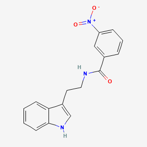 molecular formula C17H15N3O3 B4612136 N-[2-(1H-吲哚-3-基)乙基]-3-硝基苯甲酰胺 